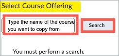 Search course offering